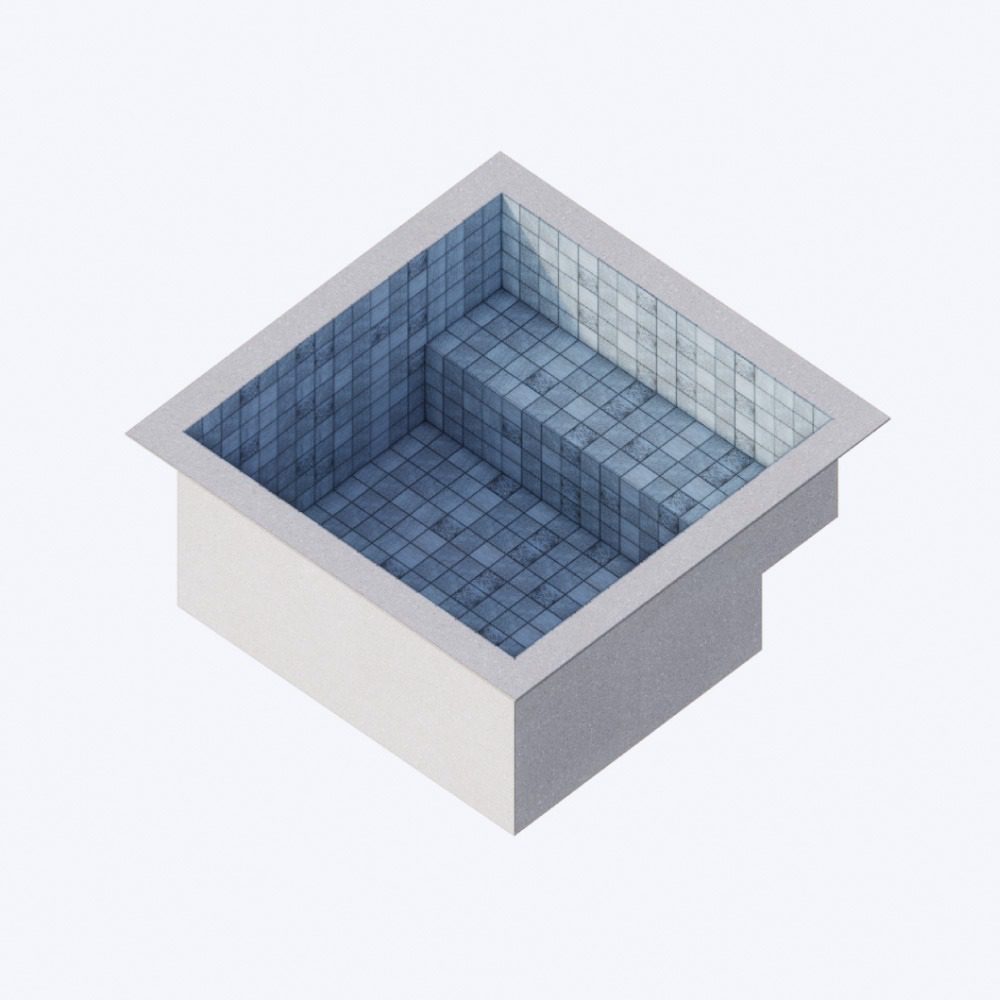 Square Prime Banco Simples Diazul Piscinas - MARPool