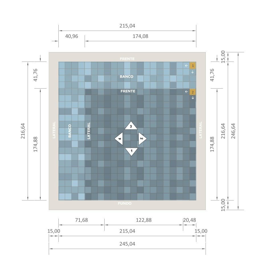 Square Prime Banco Duplo Diazul Piscinas MARPool