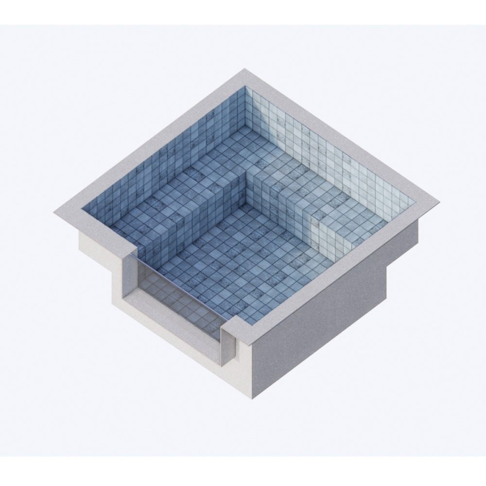 Square Prime Banco Duplo Com Transparência - Diazul Piscinas MARPool